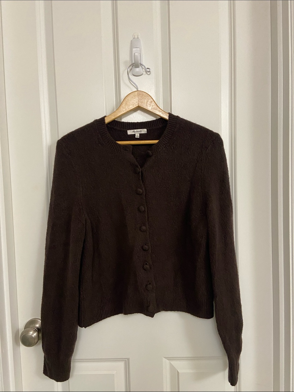 Madewell Dark Brown Button-Front Cardigan
